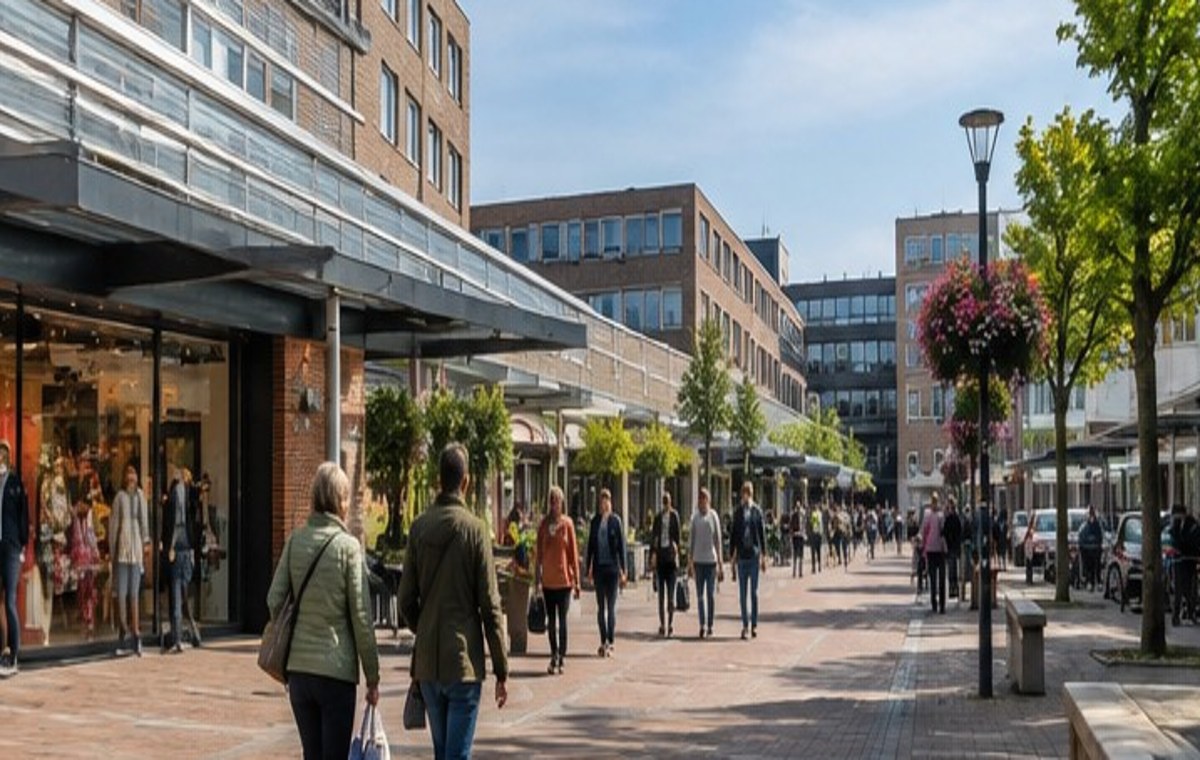 Winkelcentrum en winkelgebied bij Drieslag Arnhem